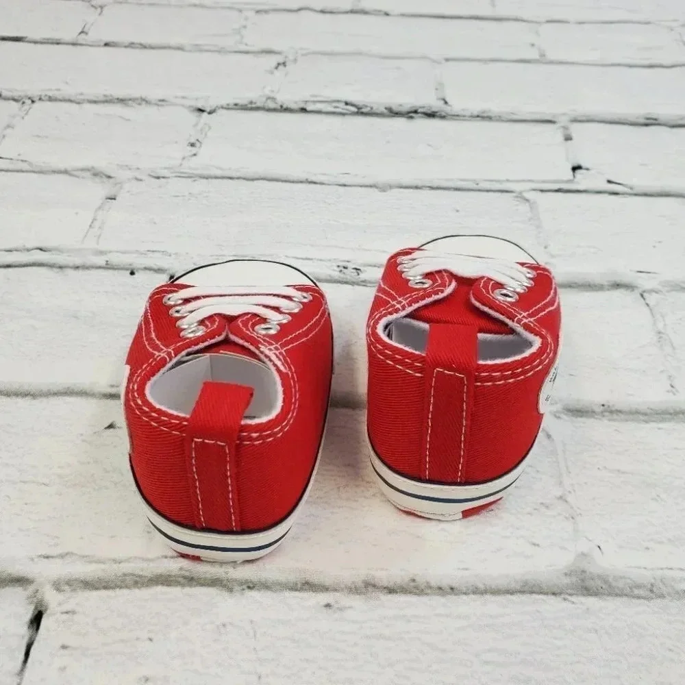 Infant Size 4 Red Soft Sole Baby Shoes, Baby sneakers for girls or boys